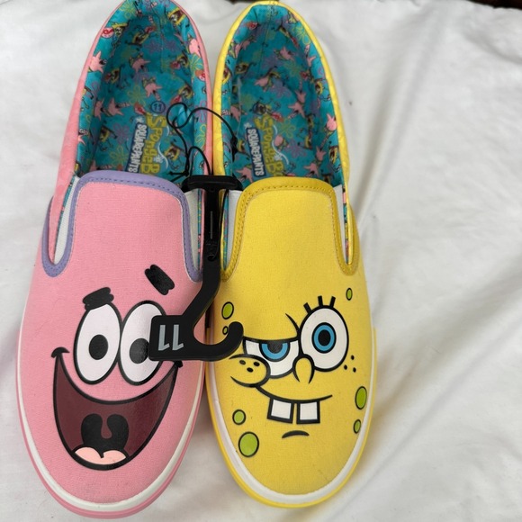 NEW Nickelodeon Mens 11 Spongebob Squarepants Patrick Tennis Shoe Pink Yellow - Picture 1 of 16